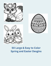 Load image into Gallery viewer, Easter Coloring Book: Large Print Spring & Easter Designs
