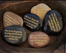 Load image into Gallery viewer, Scripture River Rocks - Matthew 11:28