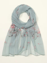 Load image into Gallery viewer, Green Floral Comfort Shawl