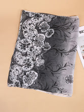 Load image into Gallery viewer, Grey Floral Print Chiffon Comfort Shawl