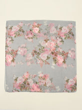 Load image into Gallery viewer, Grey and Pink Floral Comfort Shawl