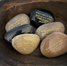 Load image into Gallery viewer, Scripture River Rocks - James 4:8

