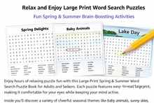 Load image into Gallery viewer, Spring &amp; Summer Word Search Puzzle Book
