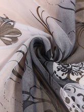 Load image into Gallery viewer, Grey Floral Print Chiffon Comfort Shawl
