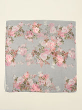 Load image into Gallery viewer, Grey and Pink Floral Comfort Shawl
