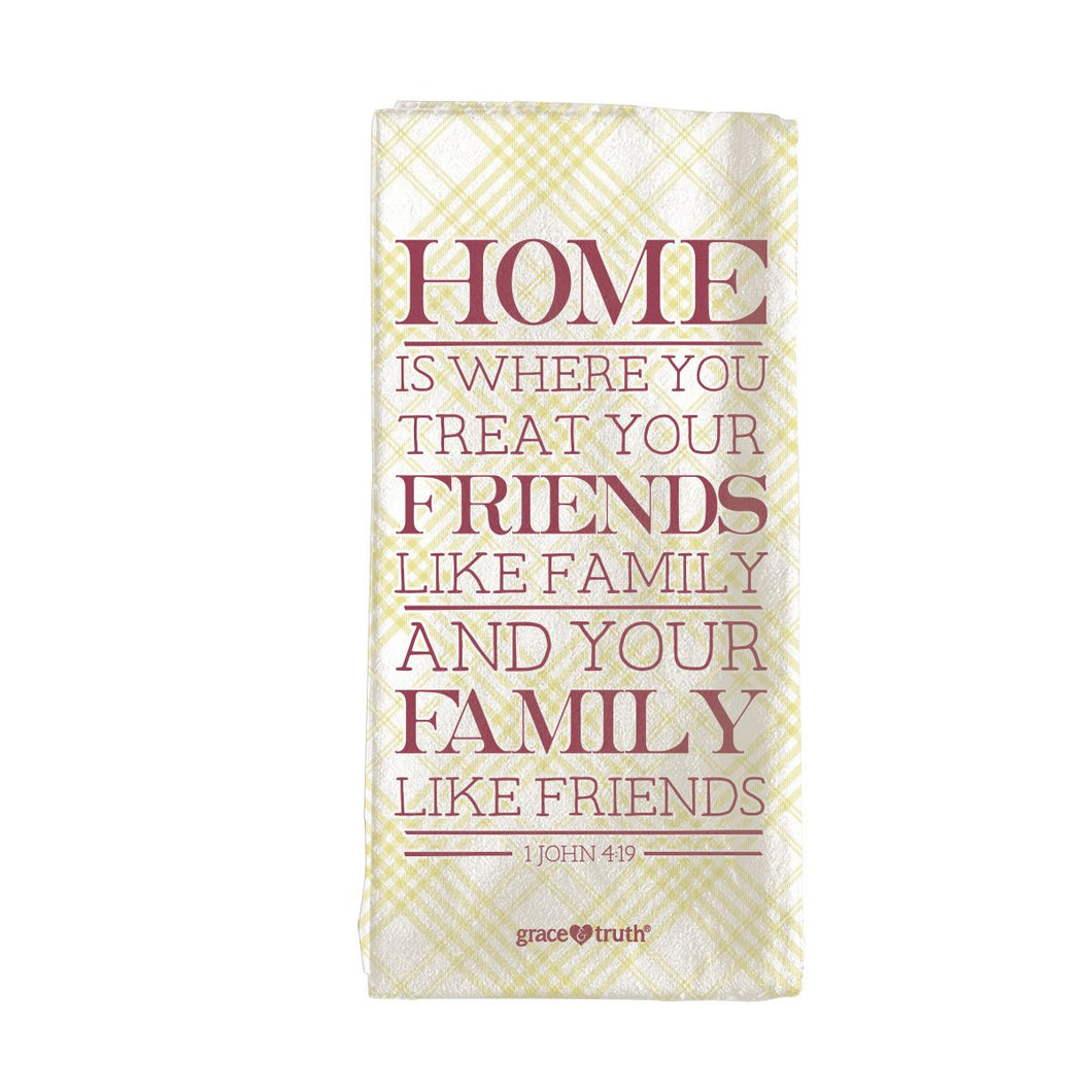 Home Friends Family Tea Towel